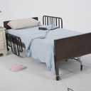 Drive Medical No Gap Deluxe Half Length Side Alloy Steel Bed Rails with Brown Vein Finish, For Adults - 2 Count