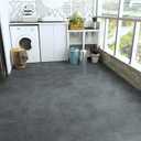 VEELIKE Peel and Stick Floor Tiles 12''x12'' Grey Concrete Vinyl Waterproof Self Adhesive Durable Stick-on Floor Vinyl Stickers Removable for Bathroom Kitchen Bedroom Garage (4 Tiles)