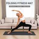 PAIDU Foldable Yoga Mat - 10mm Extra Thick, 75"26" Non-Slip Exercise Fitness Mat | SGS Eco-Certified, Portable for Yoga/Pilates/Studio/Home Workout