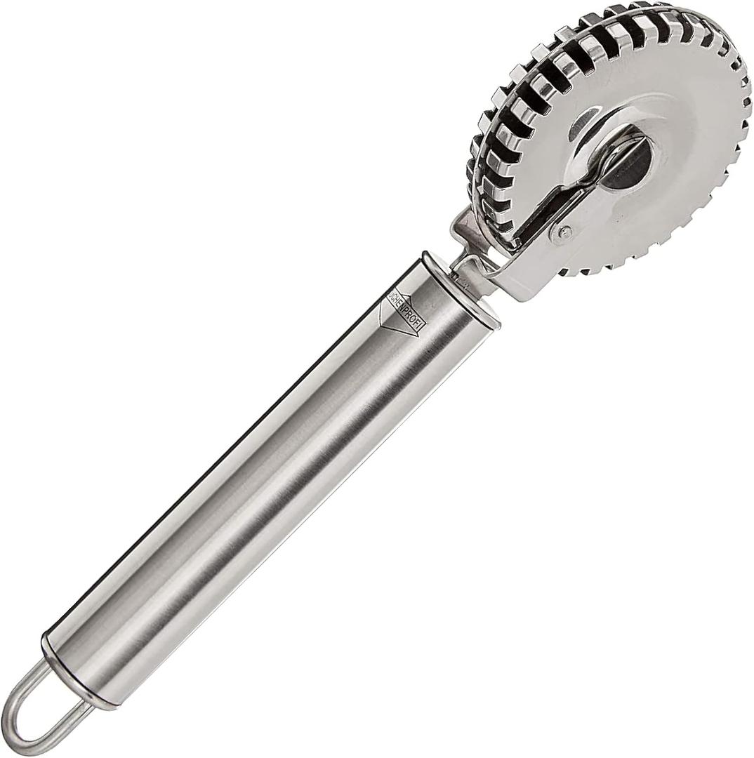 Kchenprofi Ravioli Cutter, 18/10 Stainless Steel Pastry and Pasta Cutting Wheel, Perfect for Cutting, Sealing, and Crimping Fresh Pasta and Pastry Dough (7-Inch)