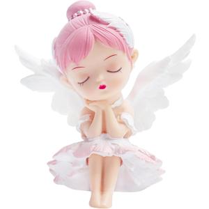 X Hot Popcorn Angel Cake Topper Fairy Cake Topper Cute Cake Topper Lovely Desktop Ornament Baking Cake Decoration Ornaments Home Decorations