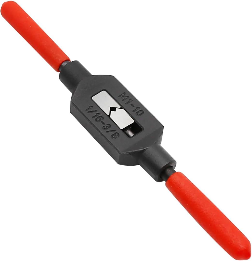 3 Different 1/16"-3/8" Adjustable Tap Wrench Handle Thread Tap Holder Reamer Hand Tapping Tool for Machinist Repair with Plastic Dipped Handle (M1-M10)