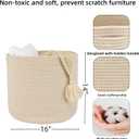 XUANGUO Cotton Rope Basket For Girls Boys Kids 16X14 Baby Laundry Basket Nursery Bin Round Woven Baskets Organizer For Storage Toys Blankets Shoes Clothes oatmeal