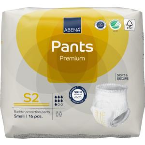 Abena Pants, Premium Protective Underwear, Level 2, Small, 16 Count