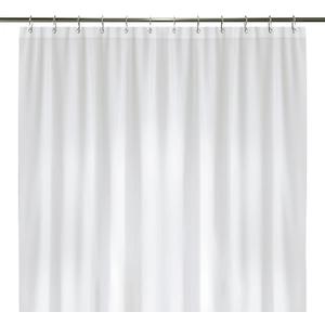 LiBa Waterproof Plastic Shower Curtain - Bathroom Shower Curtain Premium PEVA Non-Toxic with Rust Proof Grommets White 8G Heavy Duty Bathroom Accessories 72x72 - White