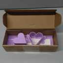 Heart Cake Pop Mold Set with 9 Inch Tray and Sticks, Circle Cake Pop Cutter and Pusher, Baking Molds Kit for Parties, Wedding, Home Desserts Making-Purple