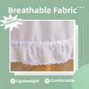 Girls Petticoat Underskirt with 3 Hoops Full Slip Crinoline Skirt (White)