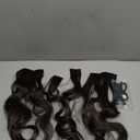 Fliace Synthetic Clip in Hair Extensions, 6 PCS Natural & Soft Hair & Blends Well Hair Extensions, Dark Brown Long Wavy Hairpieces(20inch, 6pcs, Dark Brown)