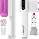 Travel Steamer for Clothes with 180 ml Water Tanks,15s Fast Heat-up,24 g/min Strong Steam Performance, Portable Garment Steamer with Touch Control, LED Display, Steam Iron(White)