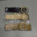 WILLBOND 3 Pcs Straw Belts Woven Elastic Waist Belt for Women Bohemian Dress Braided Belt