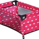 Doll Fold n' Store Pack N' Play - Doll Play Yard with Cute Hearts Design