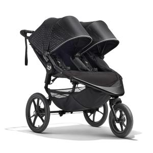 Baby Jogger Summit X3 Double Jogging Stroller, Side by Side Double Stroller with Smooth Ride for Walking/Jogging, Compact Fold, All-Terrain Air Filled Tires, and All-Wheel Suspension, Midnight Black