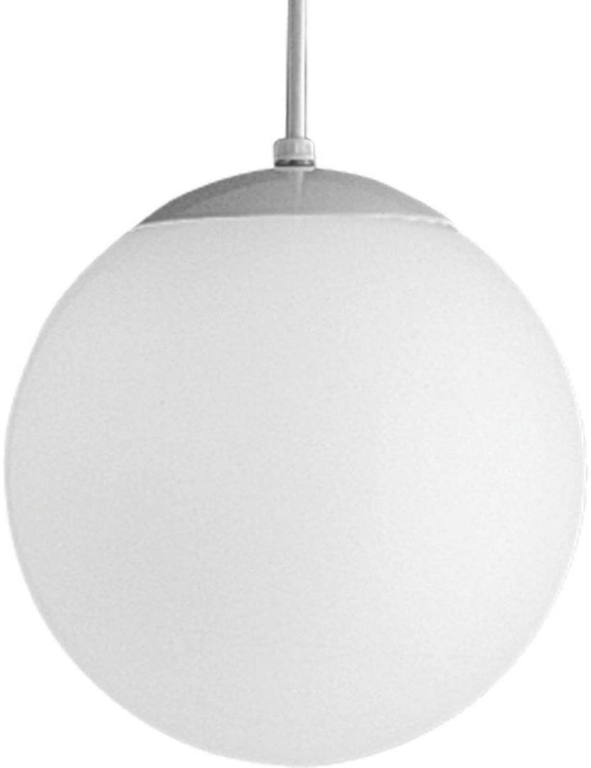 Progress Lighting P4402-29 Opal Cased Globes Provide Evenly Diffused Illumination White Cord, Canopy and Cap, Satin White