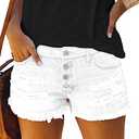 MIFOCAL Women's Ripped Denim Jean Shorts High Waisted Cotton Ladies Shorts Size XL