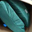 JKMAX 2 Pcs High Density Foam Floor Pillow - Upgraded Large Pillows Seating for Adults - Outdoor Floor Cushion with Soft Tufted Cover - Yoga Pillows for Sitting On Floor - 22 Inch Green, 2 Counts