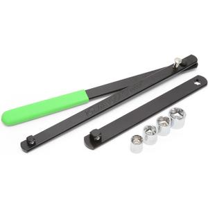 OEMTOOLS 24687 Serpentine Belt Tool Set, Includes 3/8 Drive Handle, 1/2 & 3/8 Square Drive Adapters, & 4 Shallow Sockets (13, 15, 16, & 18 mm), Release Spring Pressure & Remove Tensioner Pulley