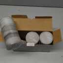 CRYSTAL CLUB White Pillar Candles, Aromatherapy Scented Candles, Set of 3 Tall 3x6 Inch Rustic Grey Candles, Clean Burning and Dripless Candle Lights, Creamy Coconut Scented for Home Décor, Creamy Coconut, 3"X6"