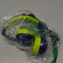 Kids Bluetooth 6.0 Headphones with LED Light, 85Hours Playtimes, Type-C Fast Charging, 85/94dB Volume Limited, Wireless Headphones with Built-in Mic, Wired & TF Card Mode, Blue and Green