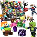 Magnetic Blocks with Action Figures 2026 STEM Magnetic Building Blocks for Kids 6+ Christmas, Creative Educational Play Set for Boys & Girls, 20 Pieces