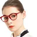 MARE AZZURO Reading Glasses Women Readers 5.0 Stylish Round Reader +5.00 with Spring Hinge