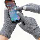 Yookat Winter Warm Touch Screen Gloves Womens Thermal Cable Knitted Fleece Lined Thick Winter Gloves for Cold Weather