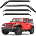 Window Visors Rain Guards for 2018-2024 Jeep Wrangler JL, Out-Channel Window Vent Wind Deflectors Visors Shades for 2020-2024 Jeep Gladiator (2018-2024 Jeep Wrangler JL)