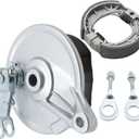Mini Bike Rear Drum Brake Cover Shoe Kit with Chain Tensioner, Replacement for Coleman CT200U BT200X CT200U-EX Mini Bike, Replacement for Axis M200 Mini Bike