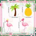 Honoson 4 Pcs 21.8" x 29.7" Large Tropical Flamingo Cardboard Cutouts, Pink Flamingo Birthday Decoration Yard Signs Standee for Hawaiian Summer Beach Luau Party Supplies Bachelorette Pineapple