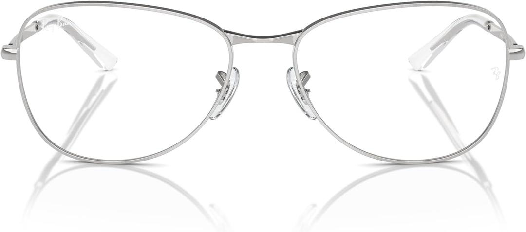 Ray-Ban Rx3733v Square Prescription Eyewear Frames (Silver/Demo Lens)