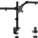 Triple Monitor Desk Mount,Three Monitors Stand Fits 3 Screens up to 27 inch,Load Bearing 17.6 lbs Per Arm,Fully Adjustable,Clamp & Grommet Mount,VESA Mount 75x75/100x100mm