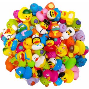 Arttyma Rubber Ducks in Bulk, Assortment Duckies for Jeep Ducking Floater Duck Bath Toys Party Favors (30-Pack)