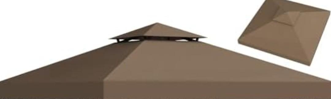 Gazebo Canopy Replacement 10x10ft Outdoor Shelter Canopy Cover (Coffee)