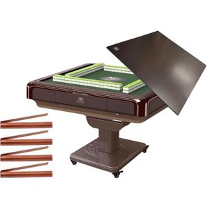 usamjtable Automatic Mahjong Table 36mm American Mahjong Numbered Tiles Foldable Style with 2 Sets of Tiles + 4 Racks Built-in Hard Table Cover