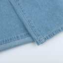 Women Multi Pocket Cargo Jeans Baggy Streetwear Y2k Trousers Flap Pocket Pants Wide Leg Cargo Pants (L)