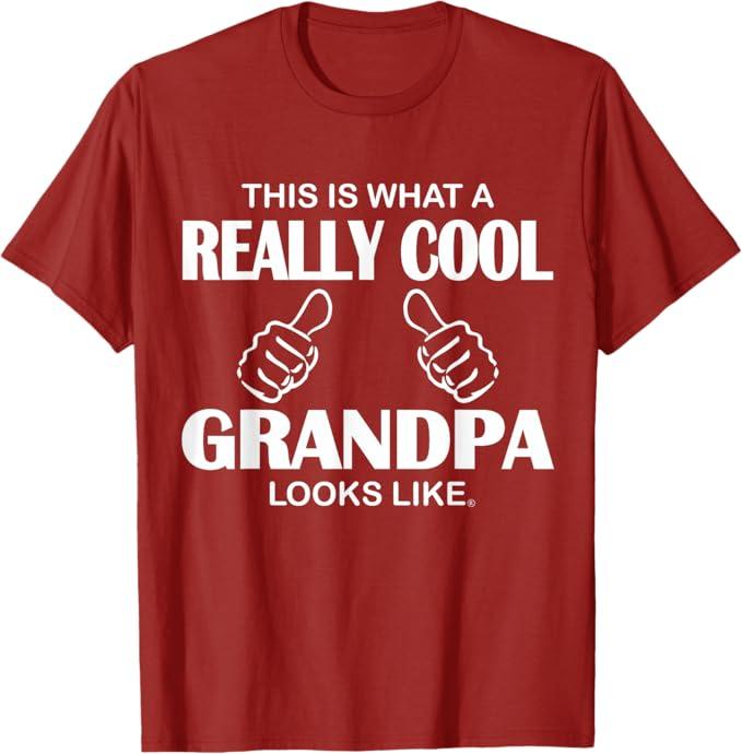 This Is What A Really Cool Grandpa Looks Like Funny T-Shirt T-Shirt L