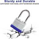 SEPOX Trinity Keyed-Alike Padlocks Outdoor, Reinforced Laminated Steel Body Heavy-Duty 1-9/16" 40MM, Uncuttable Standard Shackle, 3-Pcs-Lock, 6-Pcs Same Keys, for Gym Locker, Toolbox, Shed, Storage