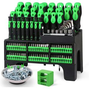 SWANLAKE 118PCS Magnetic Screwdrivers Set With Plastic Ranking,Tools For Men (118PCS)