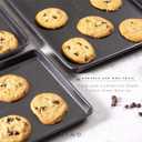 BINO Bakeware Nonstick Cookie Sheet Baking Tray Set, 3-Piece - Gunmetal | Non Stick Baking Pans Set | Carbon Steel Tray Bakeware Sets | Oven Safe | Cookie Sheet Pans | Food-Safe