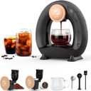 i Cafilas 2-in-1 Coffee Maker, Fast Brew in 1.5mins, Single Serve Coffee Machine Compatible with K-Cup Pods & Ground Coffee, 1400W with 20s Preheat, Compact for Home,Small Place,Office & RV, 8oz,Black