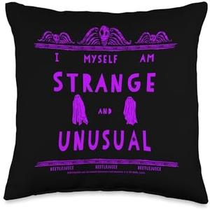 Beetlejuice Strange and Unusual Throw Pillow, 16x16