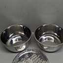 COOK WITH COLOR Stainless Steel Mixing Bowls Set - Nesting Bowls with Non-Slip Bottom and Easy-Grip Handles, Silver, 3 Pieces