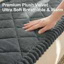 Smiry Fuzzy Couch Cover for Dogs, Non Slip Washable Pet Sofa Cover, Scratch Proof Hair Resistant Plush Sofa Slipcover, Pet Friendly Couch Cushion Protector for Cat, Dark Grey, 27.6" x 59"