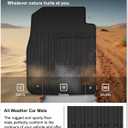 KIWI MASTER Floor Mats for 2009-2018 Dodge Ram 1500 Quad Cab, 2019-2024 Ram 1500 Classic Quad Cab, Custom Fit All Weather Car Mats, Heavy Duty TPE Floor Liners, Front & Rear 2 Row, Black
