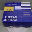 THREAD SPREAD 100% Egyptian Cotton Pillow Cases - 1000 Thread Count Pillow Cases Queen/Standard Size Set of 2, Soft & Breathable Extra Long Staple Sateen Weave Cotton Pillow Covers for Bed - White