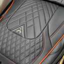 Car Seat Covers Full Set for Ford Explorer 2000-2026, Waterproof Nappa Leather Car Seat Cover, Full Coverage Car Seat Covers Sets(5 Seats/Black Red)