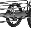 VEVOR Bike Cargo Trailer, 275 lbs Load Capacity, Foldable Compact Storage & Quick Release with Universal Hitch, 20" Wheels, Fits Most Bike Wheels, Carbon Steel Frame, Heavy-Duty Bicycle Wagon Cart
