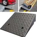 Driveway Curb Ramp - Portable Heavy Duty Rubber Shed & Threshold Ramp for Sidewalk Lawn Mower Cars Wheelchairs Pet Mobility (19.7 x 19.7 x 6 Inch - 1 PCS)