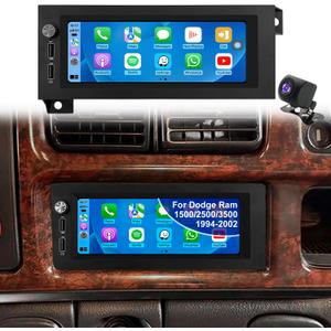Car Radio for Dodge Ram 1500 2500 3500 19942002, Jeep Grand Cherokee 1996-1998, Wrangler 1997-2002, Chrysler Cirrus Sebring 1995-2000, 6.86'' Touchscreen Stereo Carplay Android Auto GPS FM BT Camera