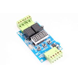 NOYITO 2-Channel Programmable Time Relay Module Dual Relays Triggered in Turn or Individually 2-Channel 0-99.9V Voltage Detection Control Board Cyclic Timing On Off (12V)