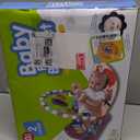 dearlomum Baby Play Mat Gym, Funny Play Piano Tummy Time Activity Mat with 5 Infant Sensory Toys, Music and Lights, Boy & Girl Gifts for Newborns 0 to 3 6 9 12 Months(New Pink)